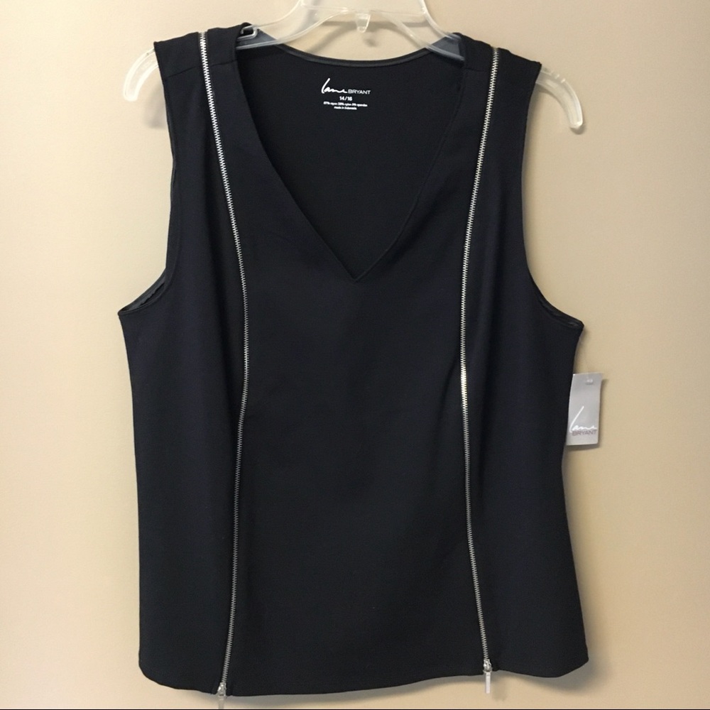 Lane Bryant NWT Sleeveless Black Top